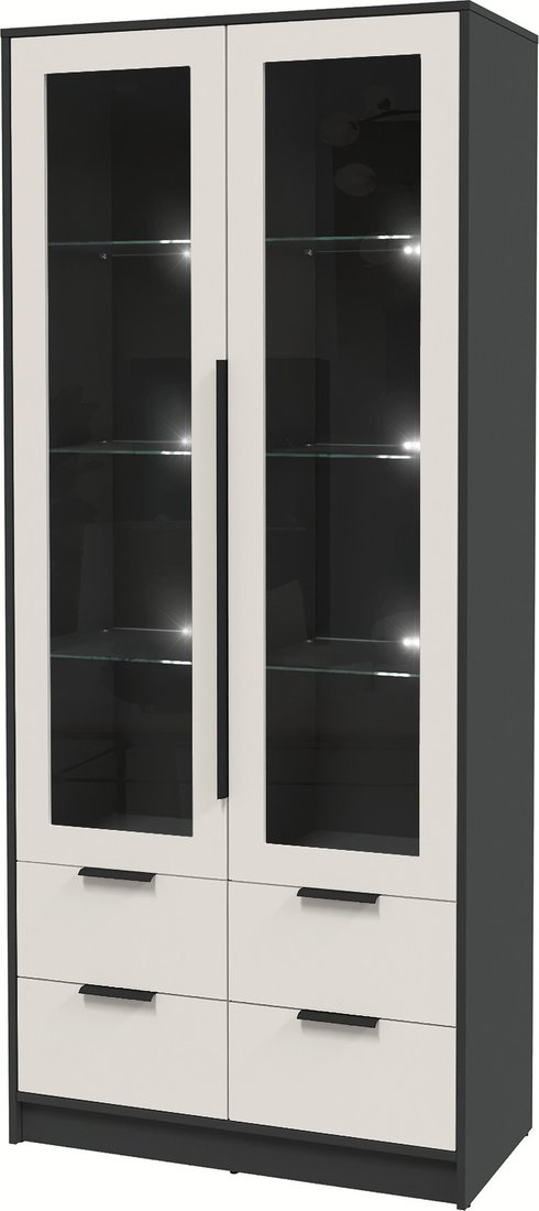 

Шкаф-витрина Интерлиния Концепт КТ-ШВ2 с подсветкой Глосс (антрацит/кашемир)