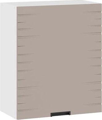 

Шкаф навесной Трия Гренада фреза 1В6 с одной дверью (белый/холст латте)