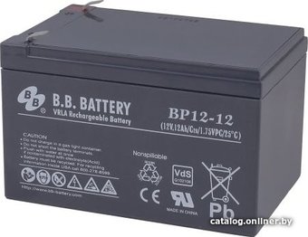Аккумулятор для ИБП B.B. Battery BP12-12 (12В/12 А·ч)