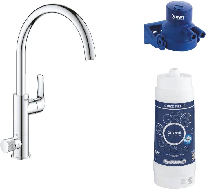 

Смеситель Grohe Blue Pure Eurosmart 31722000 + 64508001 + 40404001/119708