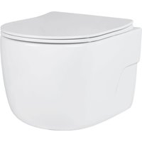 Унитаз подвесной Roxen Porto One Rimless 6 в 1 StounFix Dual Fresh 646666 (чёрное стекло)