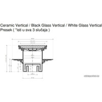 Трап/канал Pestan Confluo Standard Vertical Black Glass Gold