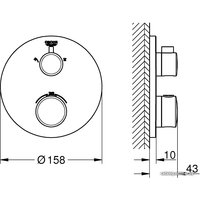 Смеситель без скрытого механизма Grohe Grohtherm 24076000