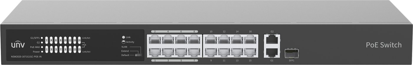 Неуправляемый коммутатор Uniview NSW2020-16T1GT1GC-POE-IN