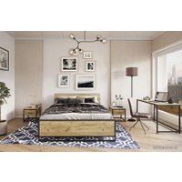 Стол Millwood DT-2 (дуб золотой craft ЛДСП/металл черный)