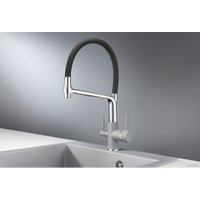 Смеситель Granula для кухни с краном под питьевую воду и шлангом, GR-0083, алюминиум