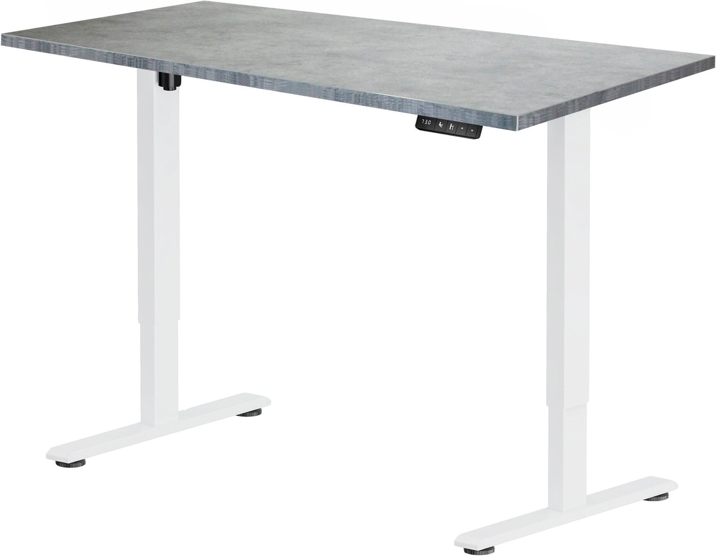 Стол с регулировкой высоты ErgoSmart Electric Desk Prime 1360х800х36 мм (бетон чикаго/белый)