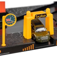 Детские автотреки, трассы Labalu 3-уровневый с дорогой и автомобилями P9488A-1 (желтый, 2 машинки)