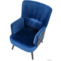Интерьерное кресло Halmar Pagoni (темно-синий/черный)