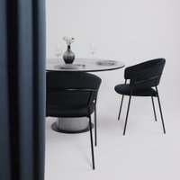 Кухонный стол Lepremo AV 1317 HPL+МДФ 1200 (мрамор марквина синий/черный)