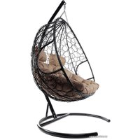 Подвесное кресло M-Group Для двоих 11450405 (черный ротанг/коричневая подушка)
