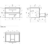  Cersanit Тумба под умывальник Lara 70 63415/64136