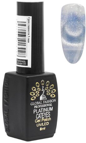 

Декоративная и уходовая косметика для ногтей Global Fashion Platinum Кошачий глаз 12 (8мл)