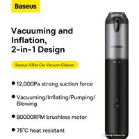 Автомобильный пылесос Baseus A3lite Car Vacuum Cleaner VCAQ050001 (черный)