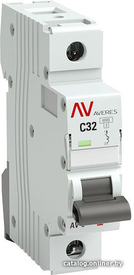 Выключатель автоматический EKF Averes AV-6 1P 32A (C) 6kA mcb6-1-32C-av
