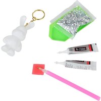 Алмазная мозаика  MultiArt Фигурка-брелок Зайчик DIAFIGBUNNY-130708