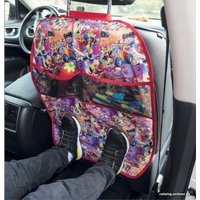 Накидка на автомобильное сидение АвтоБра от грязных ног ребенка с карманами Цветная 5110