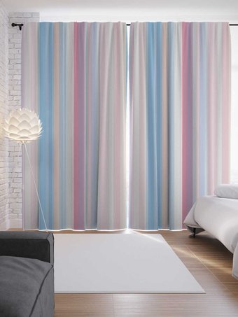 Комплект штор JoyArty Полосатый холод 1.45x2.65 м (2 шт)