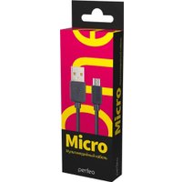 Кабель Perfeo U4006 USB Type-A - microUSB (1 м, черный)