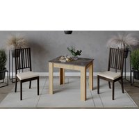 Кухонный стол Трия Промо тип 1 (дуб крафт золотой/ателье темное)