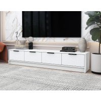 Тумба Интерлиния ТВ Концепт КТ-ТВ4-35 Техно (белый платинум/белый)