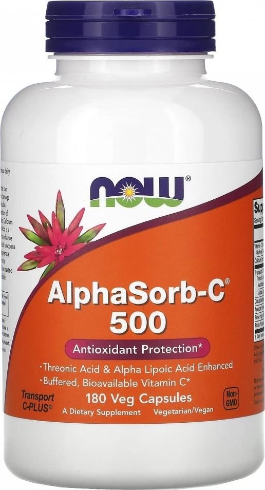 

Витамины, минералы Now Foods AlphaSorb-C 500 (180 растит. капсул)