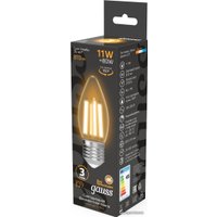 Светодиодная лампочка Gauss Filament Свеча 11W 810lm 2700К Е27 LED 1/10/50 103802111