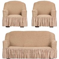 Пледы, покрывала Софатэкс Стандарт КПО 4 с оборкой 00828 (капучино)