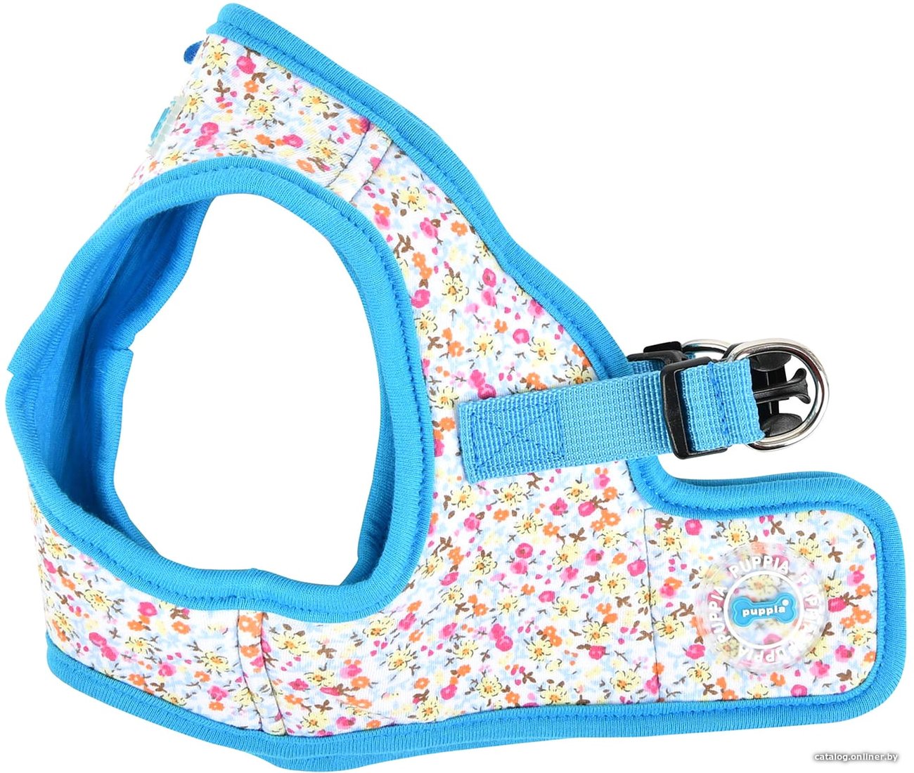Шлейка-жилетка Puppia Wildflower PAUA-HB1826-SB-M (голубой)