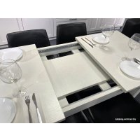 Кухонный стол Senira Кастусь 110-145x70 (белый/белый)