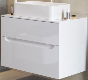 Alavann Тумба Stella 80 с умывальником Олимпия 56 1829 (МДФ, белый)