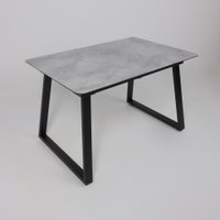 Кухонный стол Lepremo AV 1208 HPL+МДФ раздвижной 1200-1600x800 (мрамор марквина синий/черный)