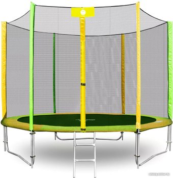Батут Alpin ATGY-252 2.52 м с защитной сеткой и лестницей