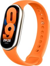 Smart Band 8 (золотистый, с оранжевым силиконовым ремешком, международная версия)