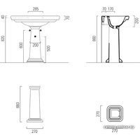 Пьедестал для умывальника GSI Classic 877011