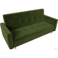 Диван Лига диванов Вест 286 108720 (микровельвет, зеленый)