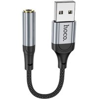 Адаптер Hoco LS36 USB Type-A - 3.5 jack (черный)