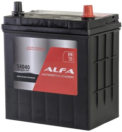 

Автомобильный аккумулятор ALFA Asia EFB R+ (40 А·ч)