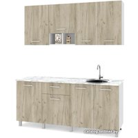 Готовая кухня Modern Ника Н18 (белый/серый дуб) в Солигорске