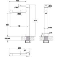 Смеситель Whitecross Y Y1212BL (черный матовый) в Гродно