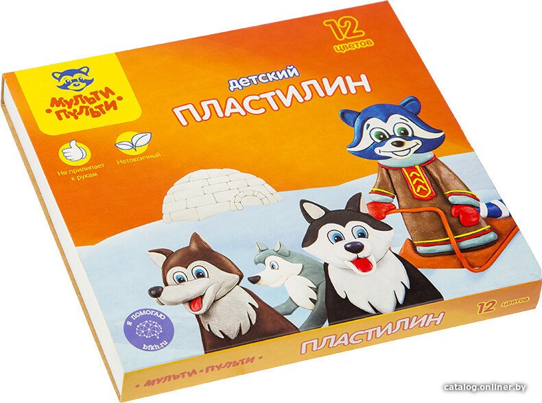 Пластилин Мульти-пульти Енот на Аляске ДП_10235 (12цв)