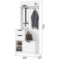 Тумба для обуви Стендмебель Руна ПР 01 (белый)