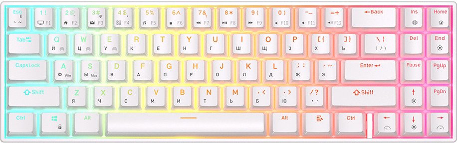 

Клавиатура Royal Kludge RK71 RGB (белый, RK Red)