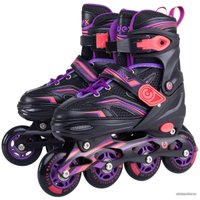Роликовые коньки Ridex Remi (р. 31-34, черный/фиолетовый/розовый)