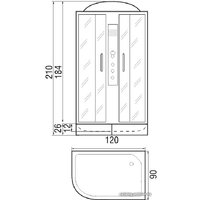 Душевая кабина River Desna 120/90/46 МТ R