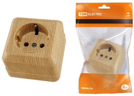 

Розетка TDM Electric Ладога SQ1801-0411 (сосна)
