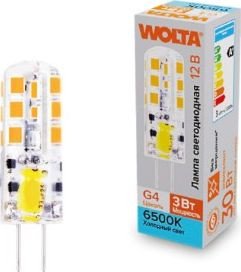 

Светодиодная лампочка Wolta WSTD-JC-12V3W6KG4-S 3Вт 6500K G4