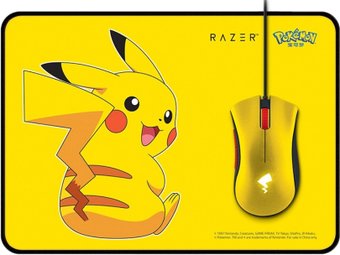Игровая мышь Razer DeathAdder Pikachu Edition + Razer Goliathus