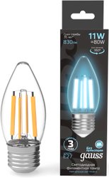 Filament Свеча 11W 830lm 4100К Е27 LED 1/10/50 103802211