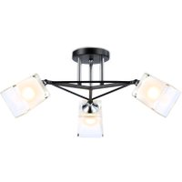 Люстра средней высоты Ambrella light TR303072/3 BK/CH/FR (черный/хром/белый матовый)